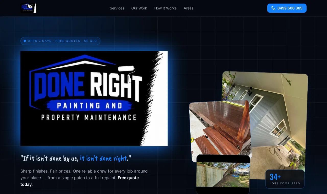 Done Right interface