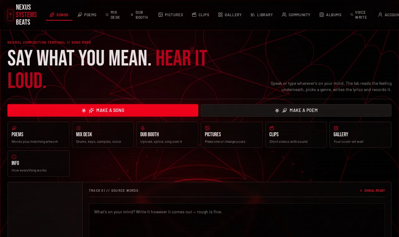 Screenshot of Nexus Music App
